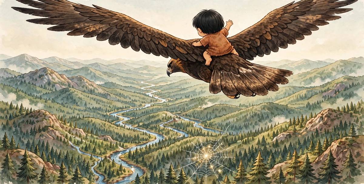 Sample spread from The Sky Road