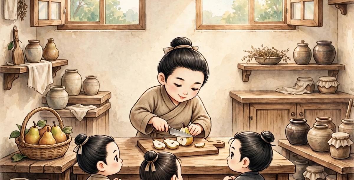 Sample spread from Kong Rong and the Last Pear