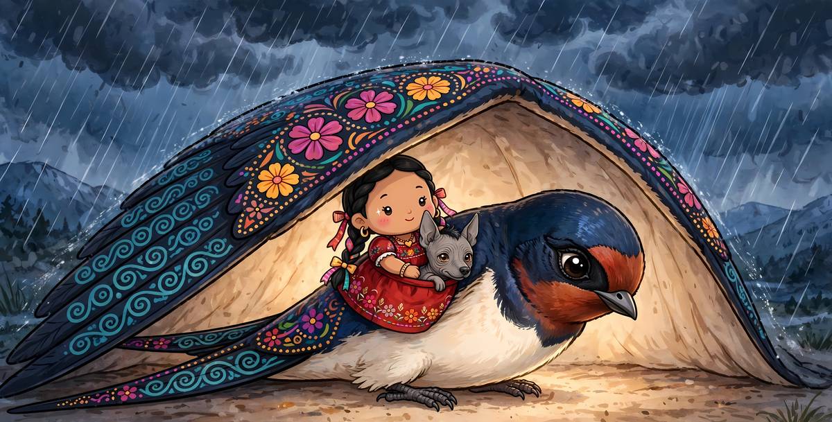Sample spread from The Secret of the Golondrina
