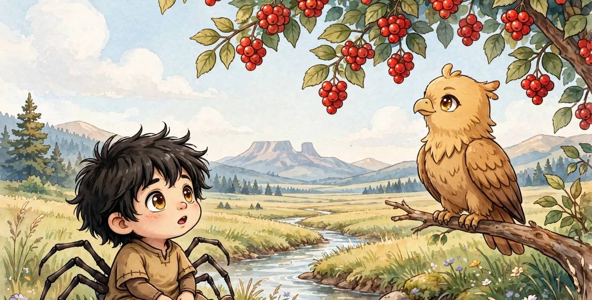 Sample spread from Iktomi and the Berries