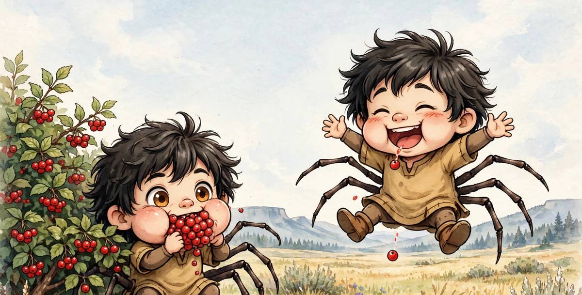 Sample spread from Iktomi and the Berries
