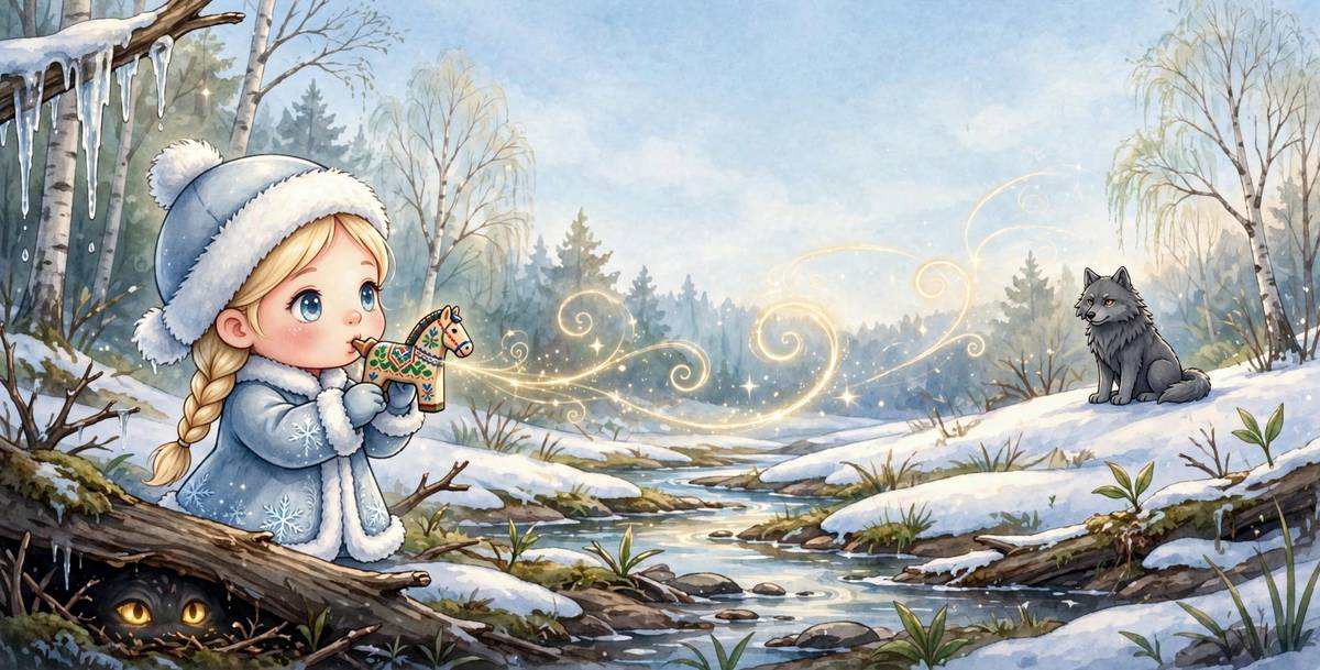 Sample spread from The Feather in the Snow