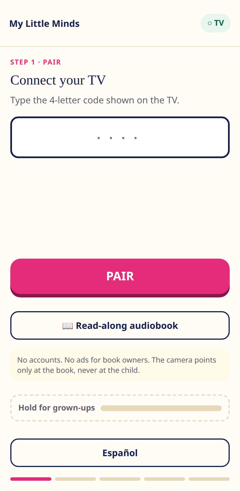 Companion app interface